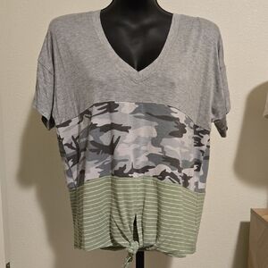 Hem & Thread Front Tie Top NWT